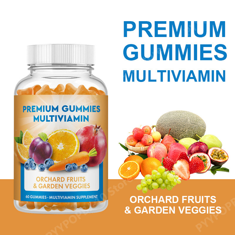 Multivitamin Gummy Adult - Permen Multivitamin Harian 60 Buah Campuran