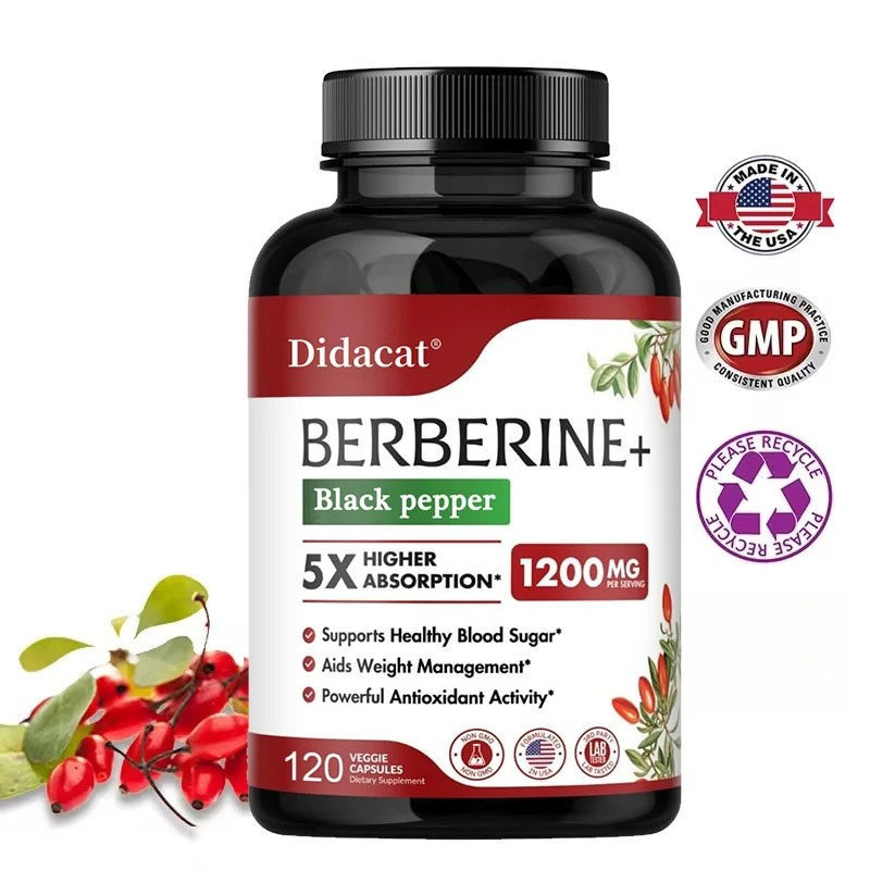 Apple Cider Vinegar Pill - Berberine suplemen HCl-untuk metabolisme & kolesterol,