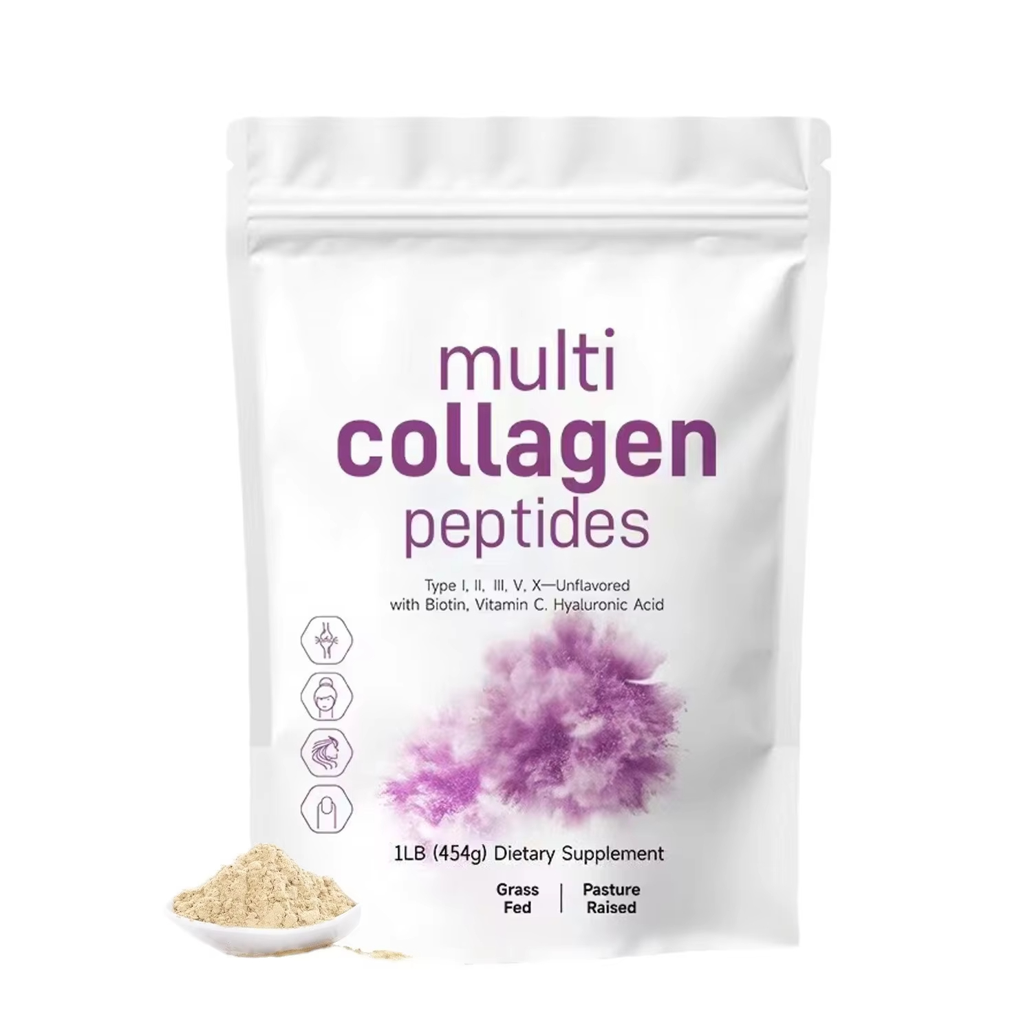 Collagen Peptide Powder - 454G Multi Kolagen Peptida Bubuk -