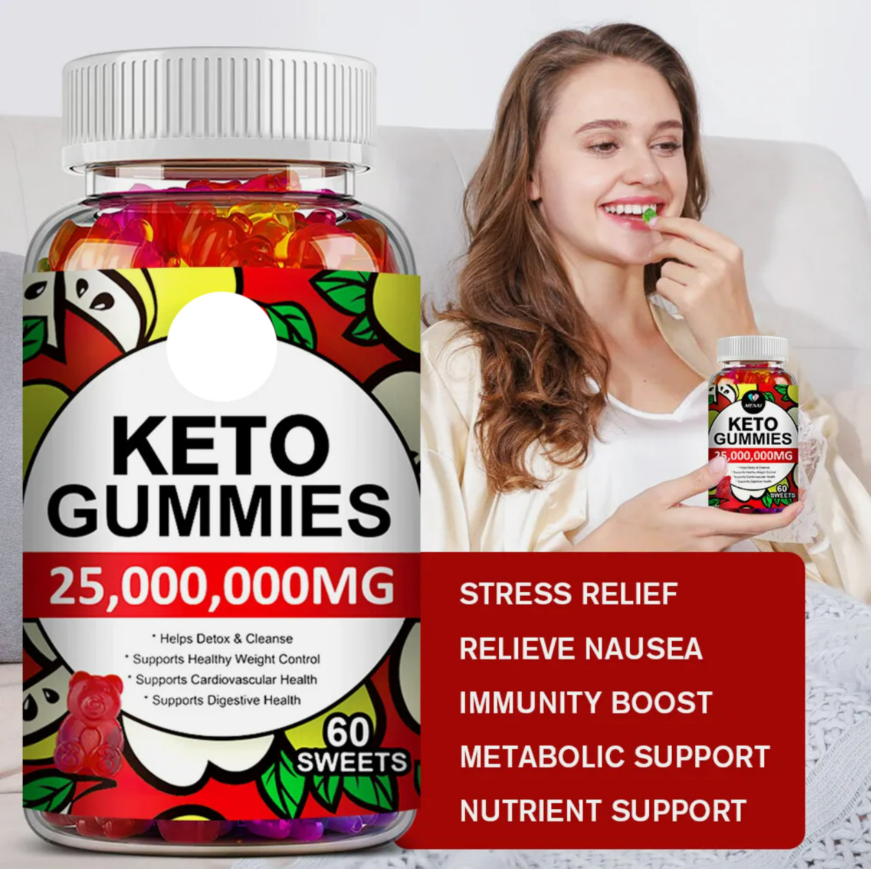 Permen cuka sari apel ketogeni - Apple Cider Vinegar Pill ulasan dan harga