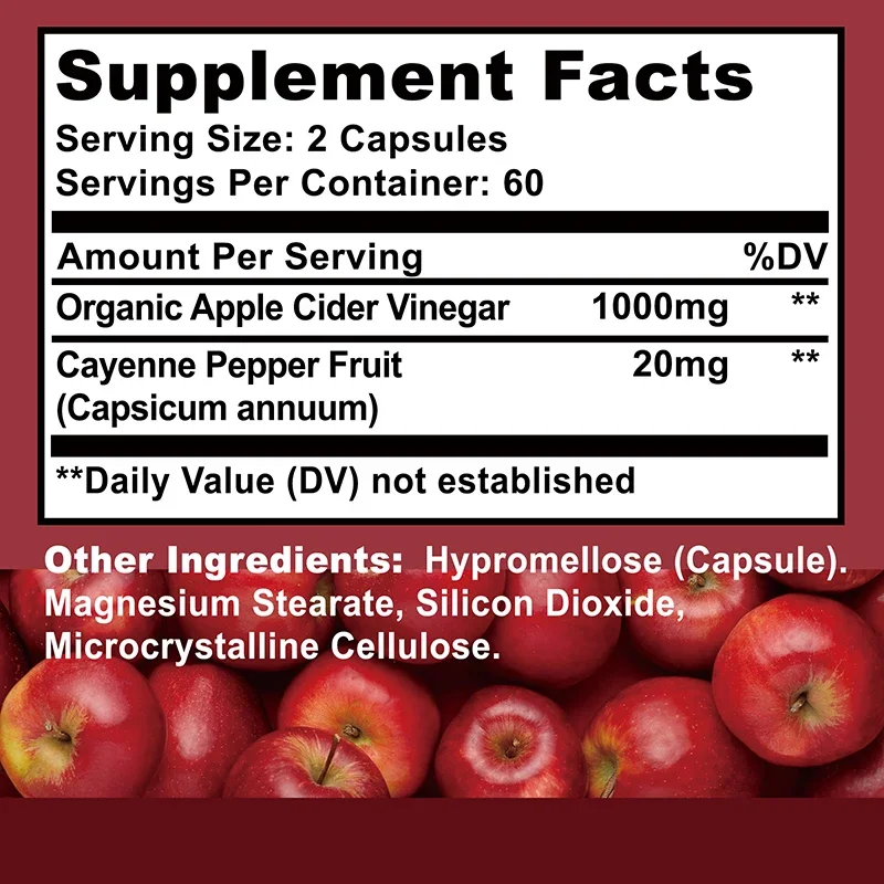 Cuka Sari Apel - Manajemen Ber - Apple Cider Vinegar Pill ulasan dan harga