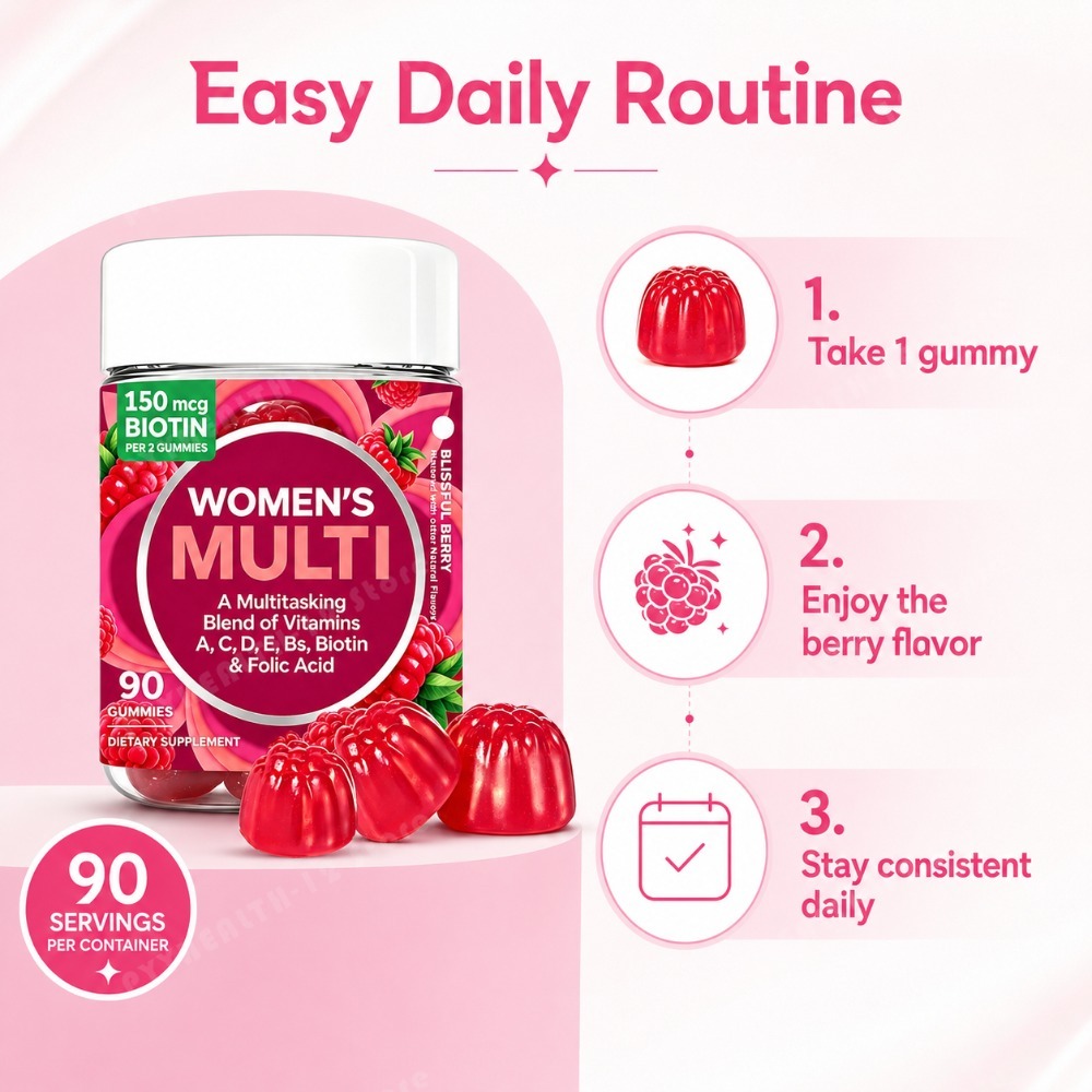 Multivitamin Gummies Wanita 90 - Multivitamin Gummy Adult ulasan dan harga