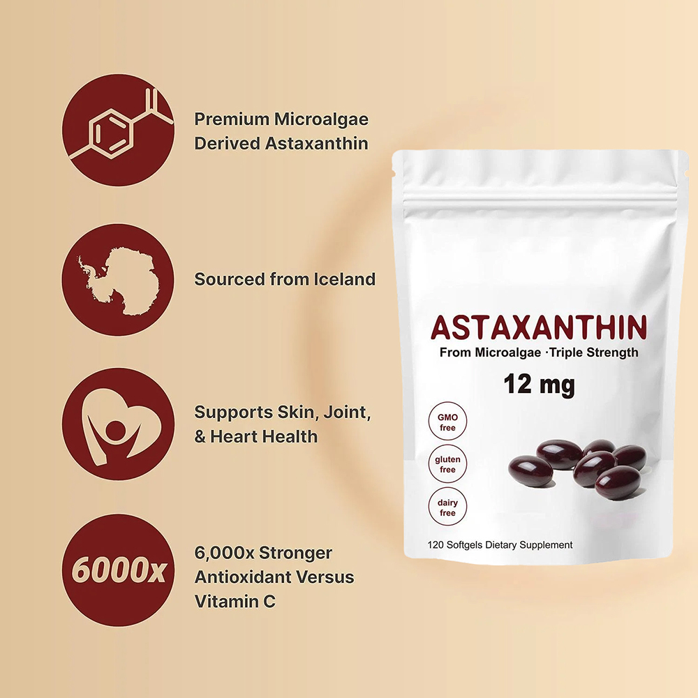 Astaxanthin 12mg Softgels - Su - Pre Workout Supplement ulasan dan harga