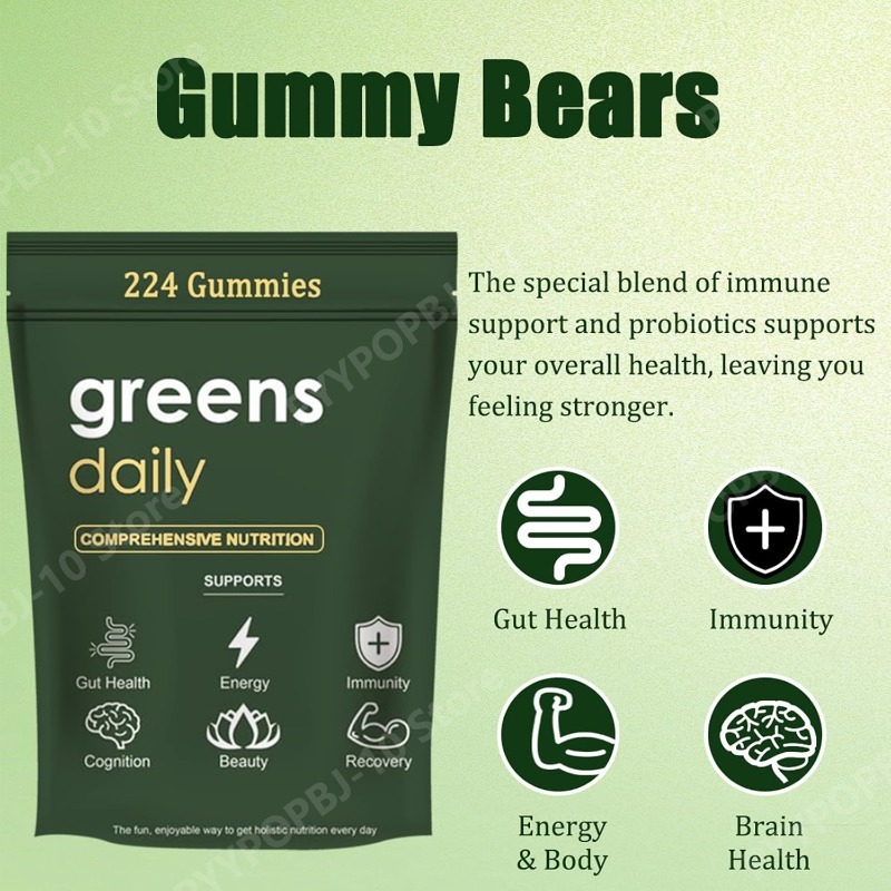 Greens Gummies Organik Chlorel - Multivitamin Gummy Adult ulasan dan harga